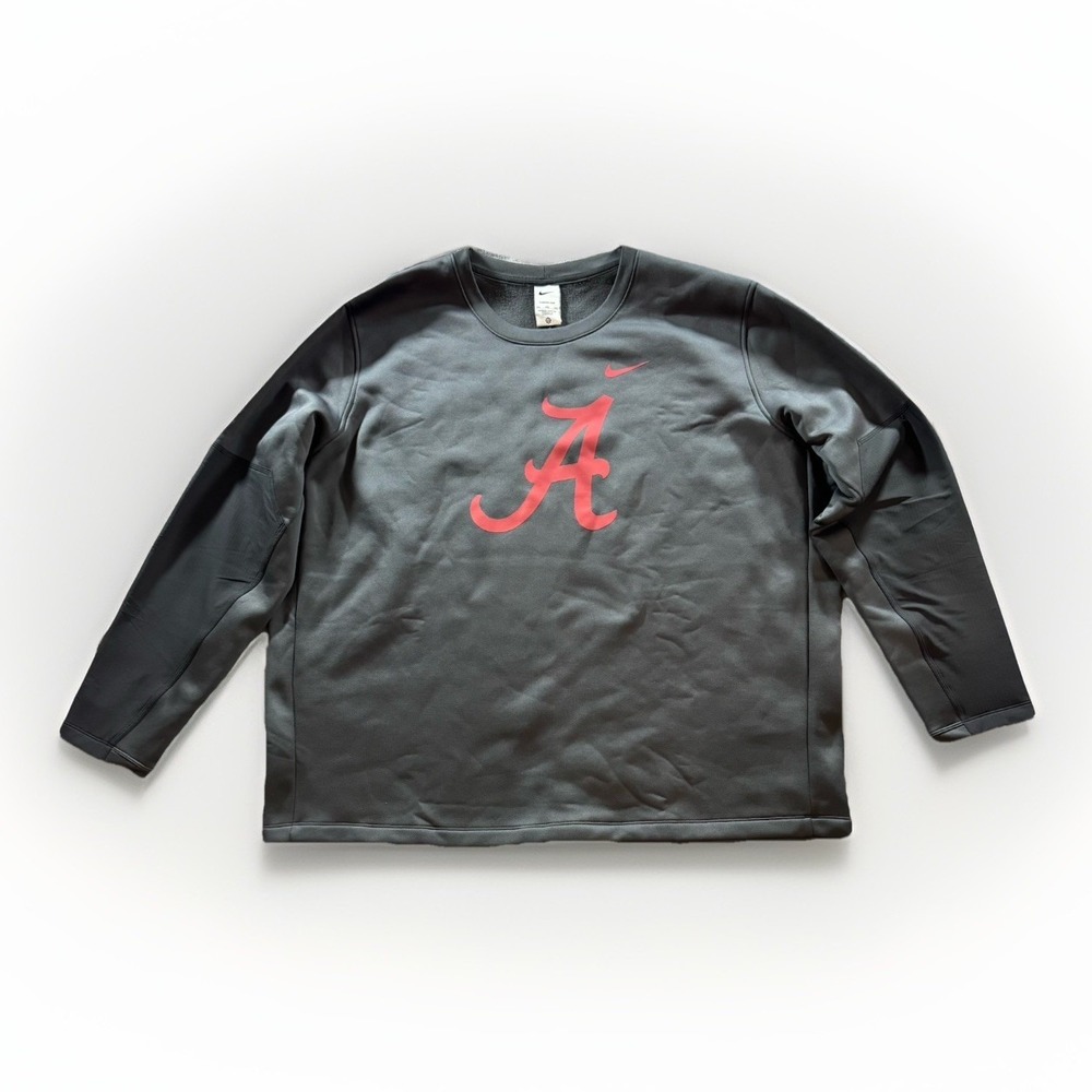 Alabama Crimson Tide Nike Sweater‎ Mens 3XL Black Therma Fit Pull Over Swoosh - Picture 2 of 11
